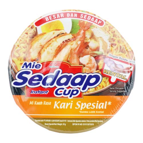 Sedaap Mie Cup Kari Ayam Spc - 017294 | Mirota Kampus