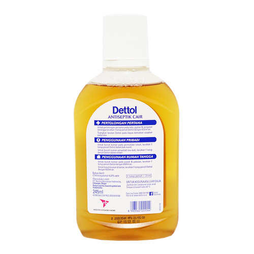  Dettol  Liquid Antiseptik 245 Ml 068111 Mirota Kampus 