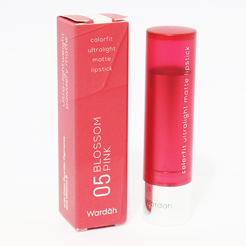 wardah colorfit ultralight matte lipstick blossom pink